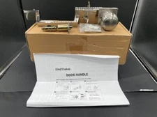 EleMake Interior Lever Type Door Handle Knob Silver Chrome New Open Box Complete