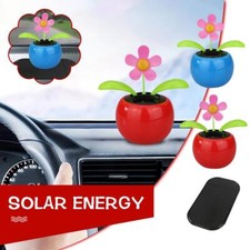 Solar Dancing Sun Flower Toy For Car Dashboard Home Decoration E4W5