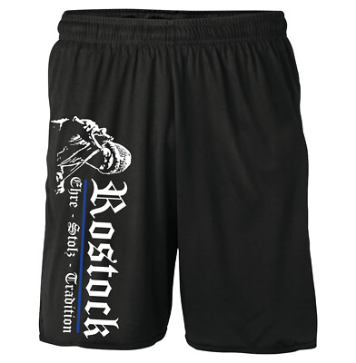 Rostock Ehre & Stolz Shorts | Hansestadt Kurze Hose Stadt Fanartikel | M1