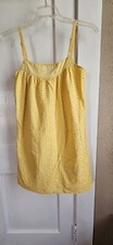GIRL ROXY rxy Sz Xsmall eyelit yellow sundress cold shoulder
