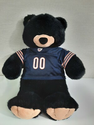 Build A Bear NFL Chicago Bears Teddy Football Black Tan Plush