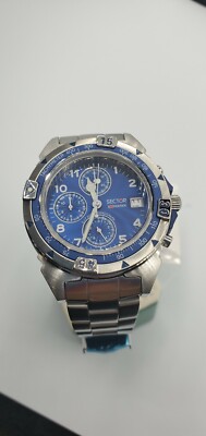 Montre Sector Chronographe - Cadran Bleu, étanche 100m, Pour Homme, Neuve Avec étiquettes