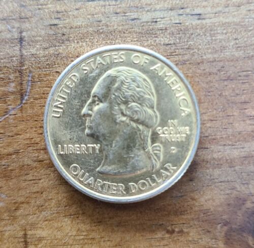 2000 D WASHINGTON STATE QUARTER Virginia 24 K GOLD PLATED - Picture 1 of 2