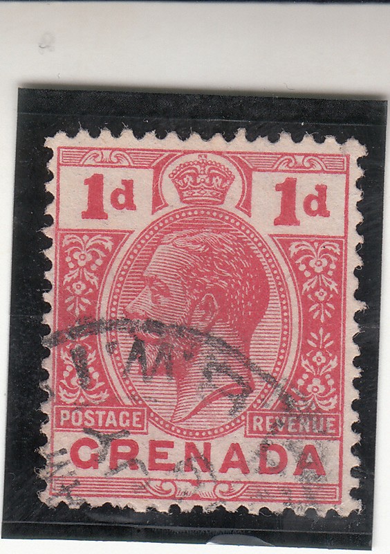 GRENADA 1913 King George V. 1d. Red. Used