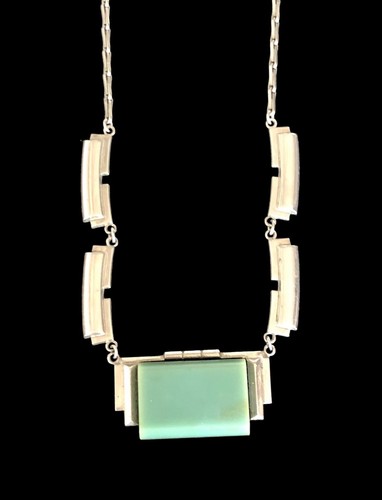 Rara collana Jakob Bengel antica art deco gioielli vintage originali - Foto 3 di 6