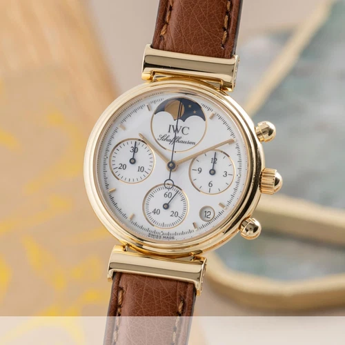 IWC Da Vinci Chronograph 18k (.750) Gold Quartz Ladies Watch Ref. IW373601 