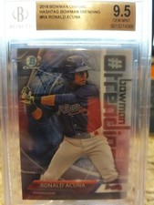 2018 Bowman Chrome Ronald Acuna Jr.  #Hashtag Trending Refractor BGS 9.5
