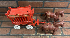 Vintage Heavy Cast Iron Overland Circus Wagon Parts or Repair