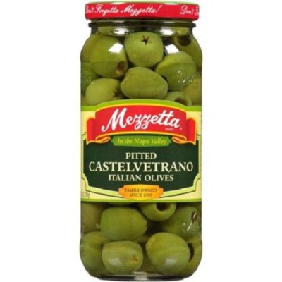 Mezzetta Pitted Castelvetrano Italian Green Olives 2 Jars 10oz
