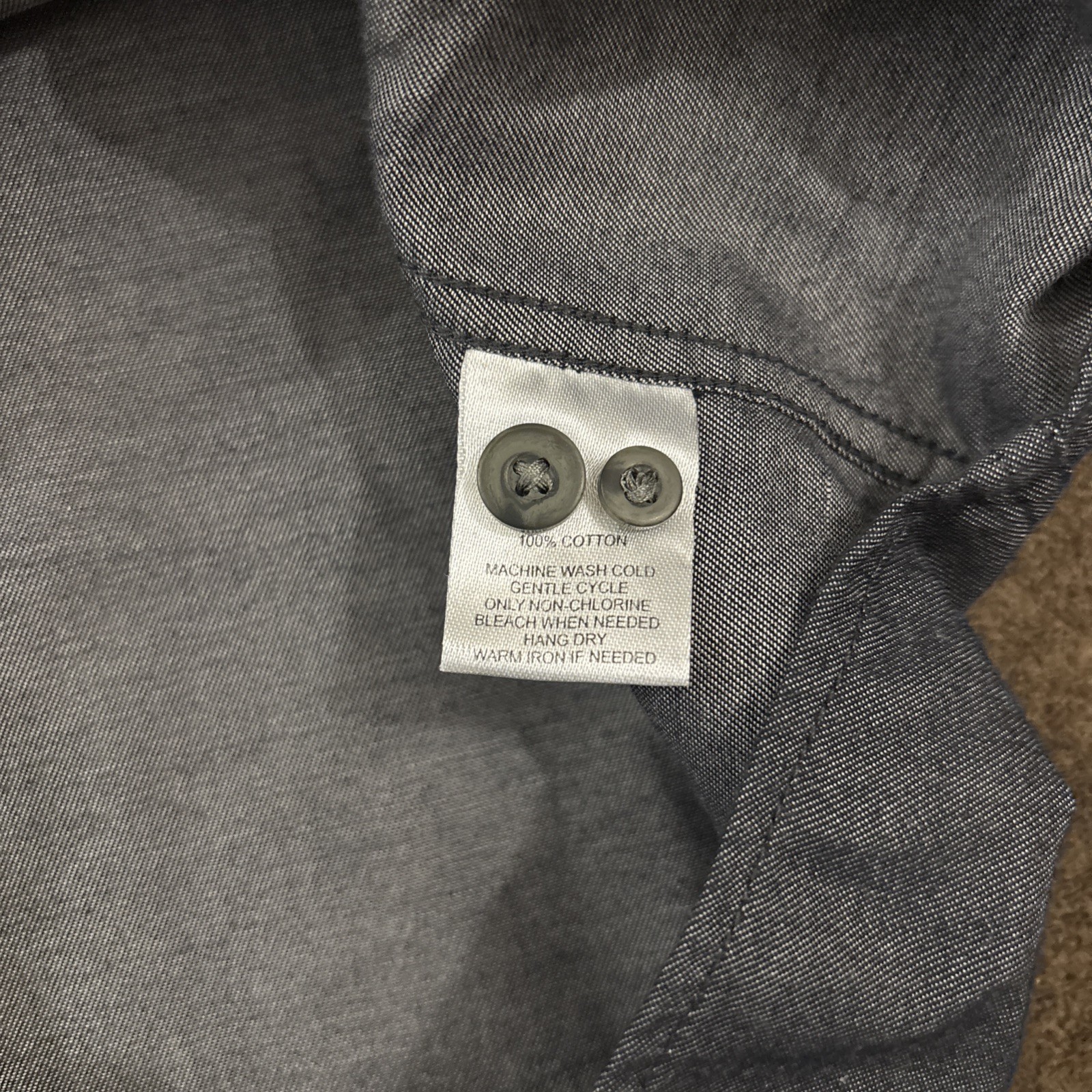 UNTUCKit Mens Charcoal Gray Solid Button Down Shi… - image 5