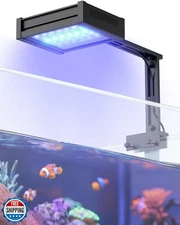 Pawfly 50 W Saltwater Aquarium Light Clip On LED Reef Light for Corals Dimmab