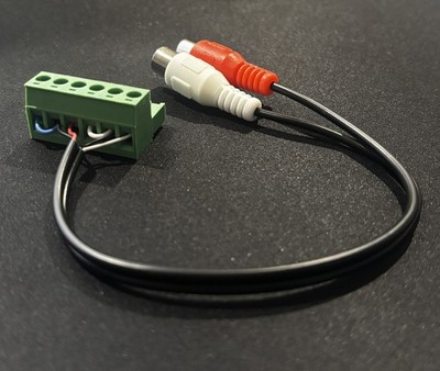 FEMALE RCA TO 6 Pin 5mm Phoenix/Terminal for Extron System 8 & 10