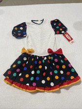 Cuddle Teen Girls 6x Polka Dot Ruffle Dress USA Vintage New