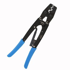 Blue Ratchet Cable Wire Crimping Tool Insulated Bare Terminal Pliers AWG 16-5