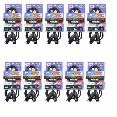 10 Prox 3 Pin DMX 5 ft Stage High Performance Lighting Shielded Cables