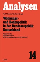 Ralf Mairose | Wohnungs- Und Bodenpolitik In Der Bundesrepublik Deutschland
