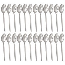 24x 19cm Economy Stainless Steel Dessert Spoons Kitchen Dinner Soup Cutlery Set