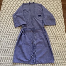 VINTAGE "ORIENTAL BANGKOK HOTEL" PURPLE CRISP COTTON LOUNGE ROBE UNISEX LARGE