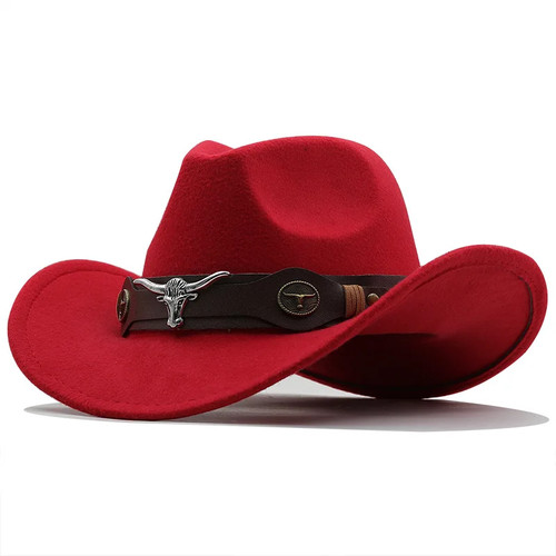 TALLA GRANDE 60CM Mujer Hombres Negro Lana Chapeu Western Sombrero de Vaquero Caballero Jazz - Imagen 25 de 35