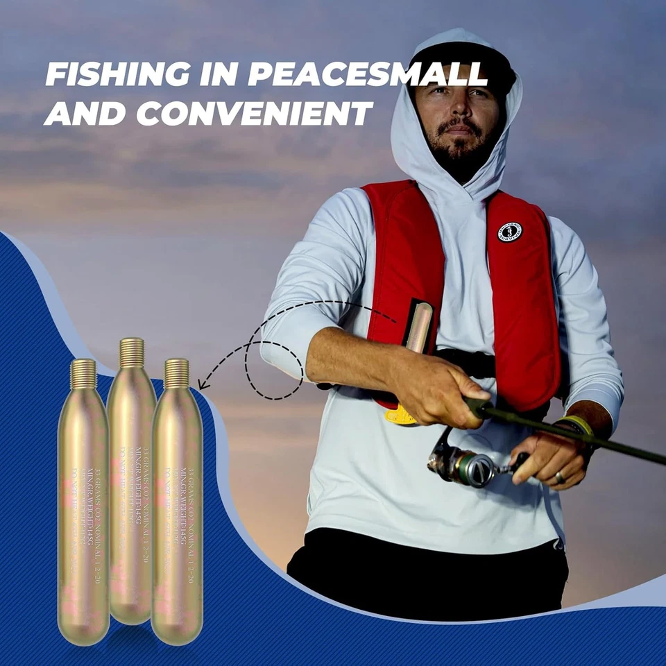  33G Co2 Cartridge Cylinder for Life Vest  C02 PFD Rearming Kit,  2 sets - Image 2 of 4