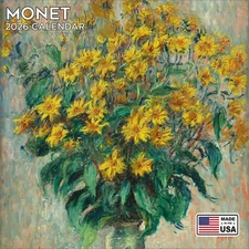 Monet Calendar 2026 FULL SIZE 12x24 Made in USA