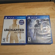 Lot of 2 Uncharted: The Nathan Drake Collection & 4 A Thief’s End PS4 CIB Tested