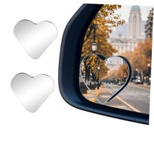 2PCS Car Heart Shape Blind Spot Mirror, Rear View Mirror Accessories,