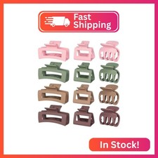 SMKSL 12 Pcs Hair Claw Clips for Women Girls 3 Styles Hair Accessories