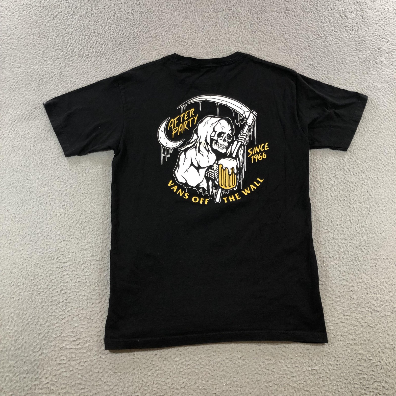 Vans Shirt Mens Small Black After Party Grim Reaper Graphic 1966 Skate Tee thumbnail 9