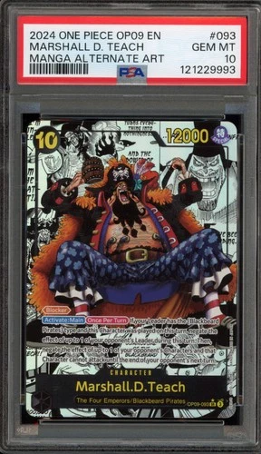 One Piece CCG Marshall.D.Teach Manga Alternate Art OP09-093 PSA 10 Gem Mint