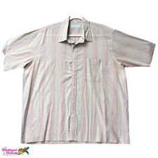 Vintage Christian Dior Chemise Button Up Shirt Mens XL Vertical Striped