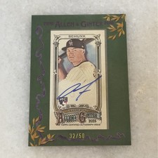 2025 Topps Allen & Ginter Aaron Schunk RC Mini Framed Auto Green /50 Rockies
