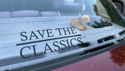SAVE THE CLASSICS Aufkleber 20x6 CM
