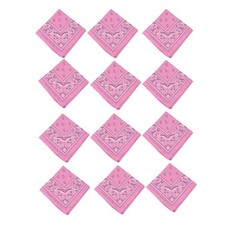2,4,6,10,12 x "Light Pink" Bandana 100 Cotton Paisley Head Wrap Scarf