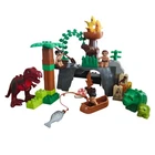 LEGO DUPLO 5598 Dino Valley Dinosaurs Cavemen Cave Set 99% Complete Retired