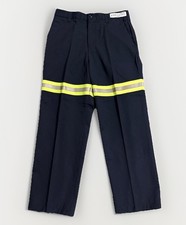 MEN 30x27.5 CINTAS Navy Twill Canvas HI-VISIBILITY Comfort Flex Pants 63678-20