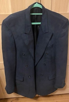 Seiden Blazer Herren Maurizio Baldini Gr. 54 Dunkelblau Top Zustand Wie Neu Top