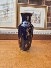 Echt Kobalt 1762 Porcelain Vase Cobalt Blue  And Gold Made In BDR
