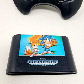 SEGA Genesis Model 1601 Console with Controller SONIC 2 Tested Good No Cables