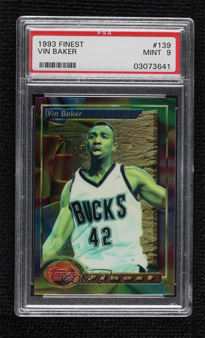 1993-94 Topps Finest Vin Baker #139 PSA 9 MINT Rookie RC
