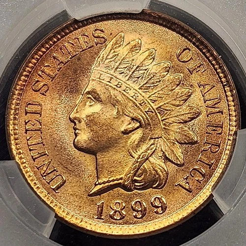 1899 Indian Head Cent | CAC MS65RD Gem BU