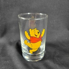 Vintage Disney Winnie The Pooh Clear Childs Juice Cup Drinking Glass 4.25"