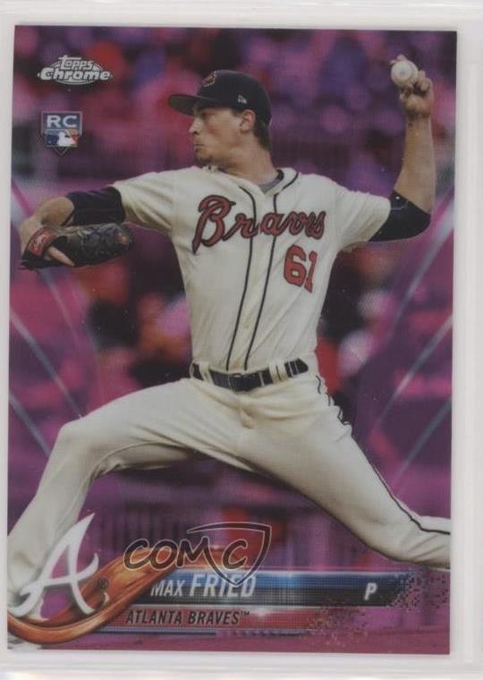 2018 Topps Chrome Pink Refractor Max Fried #66 Rookie RC