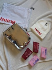 BEING Haircare Bundle - Make Up Bag, Beanie  Shampoo and Conditioner