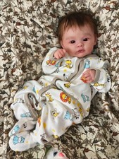 Handmade Reborn Baby Doll 17in Rooted Mohair Realistic Girl Boy Newborn Toy GIFT