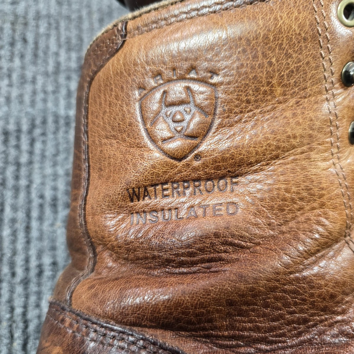 Ariat Work Boots Mens Size 10D Brown Waterproof Insulated  display picture 1