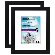 Americanflat 8x10 Picture Frame with Shatter-Resistant Glass - Set of 2 - Use...