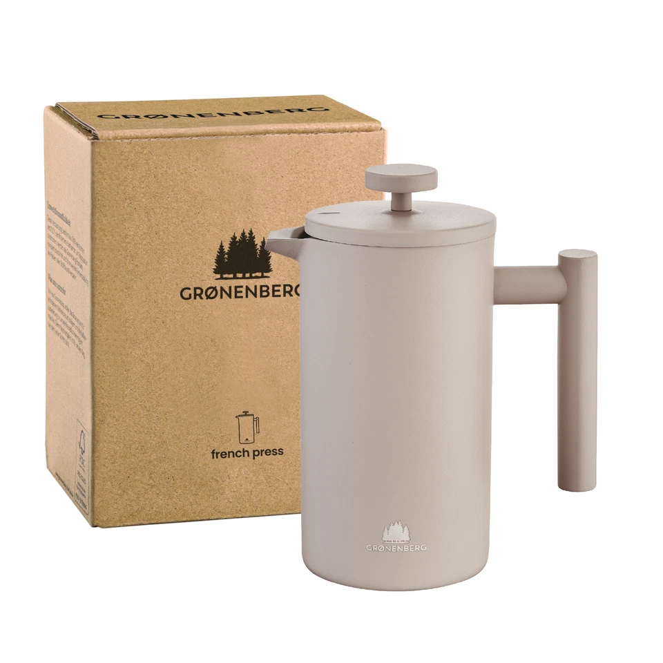 Groenenberg French Press Earth 0,6 oder 1 Liter | Kaffeebereiter Edelstahl