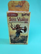 Andrea Miniatures The Golden West S4-F34 Sioux Warrior 54mm Metal Kit, New