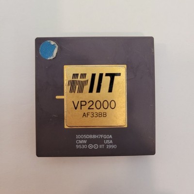 Vintage IIT VP2000 Vision Processor RISC CPU Gold Cap Ceramic PGA-145